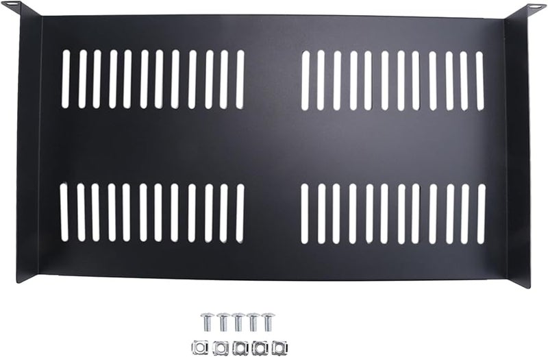 1U رف خادم معلق مع فتحات تهوية لحوافز معدات الشبكة مقاس 19 بوصة - Image 1